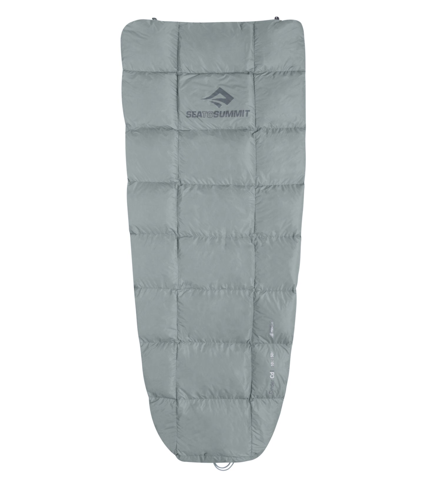 Sea to Summit Cinder Cd1 - Down Integrated Sleeping Quilt - Regular - Pale Grey / Dark Grey