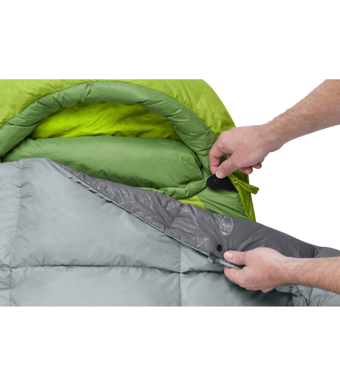 Sea to Summit Cinder Cd1 - Down Integrated Sleeping Quilt - Regular - Pale Grey / Dark Grey