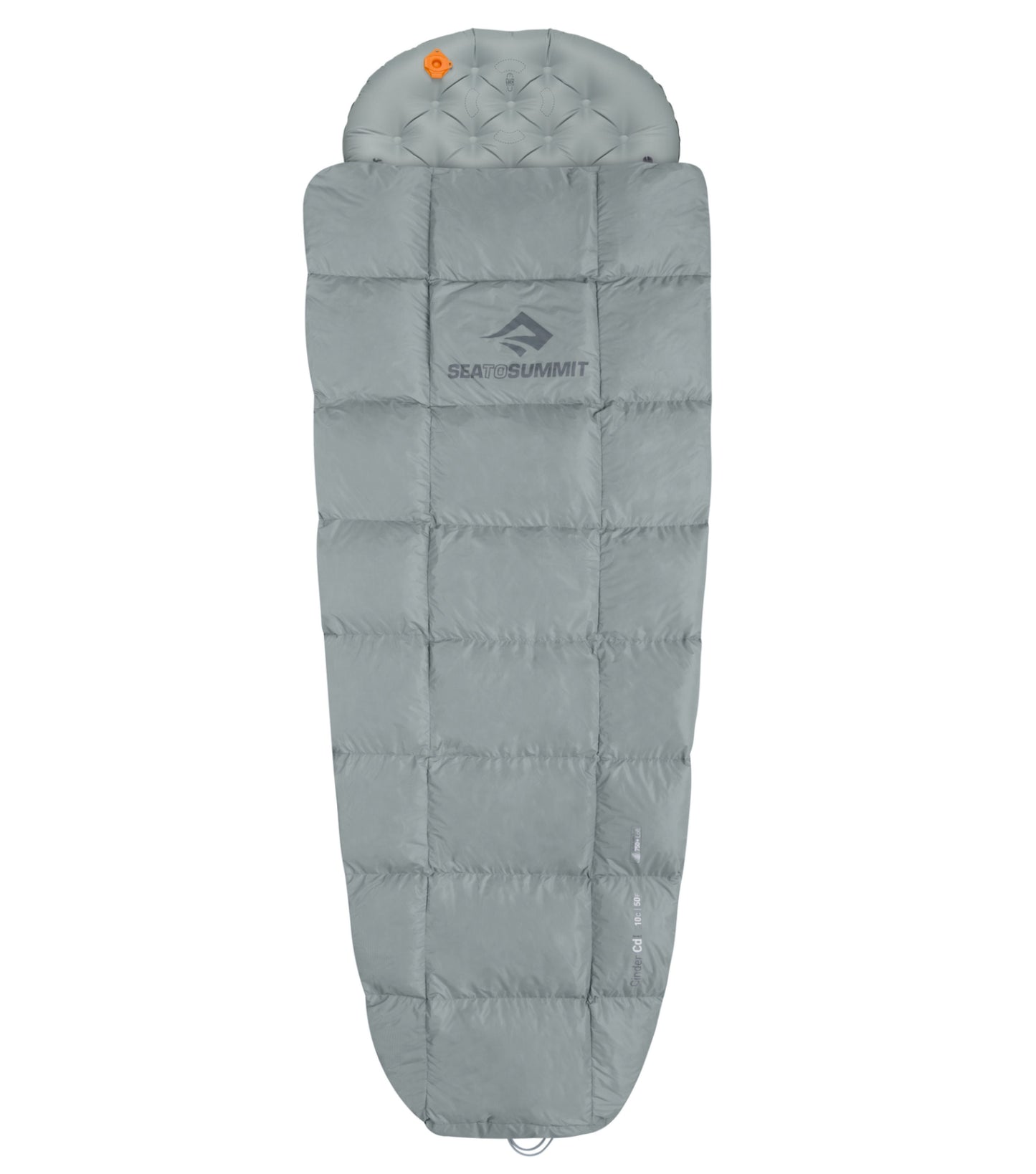 Sea to Summit Cinder Cd1 - Down Integrated Sleeping Quilt - Regular - Pale Grey / Dark Grey