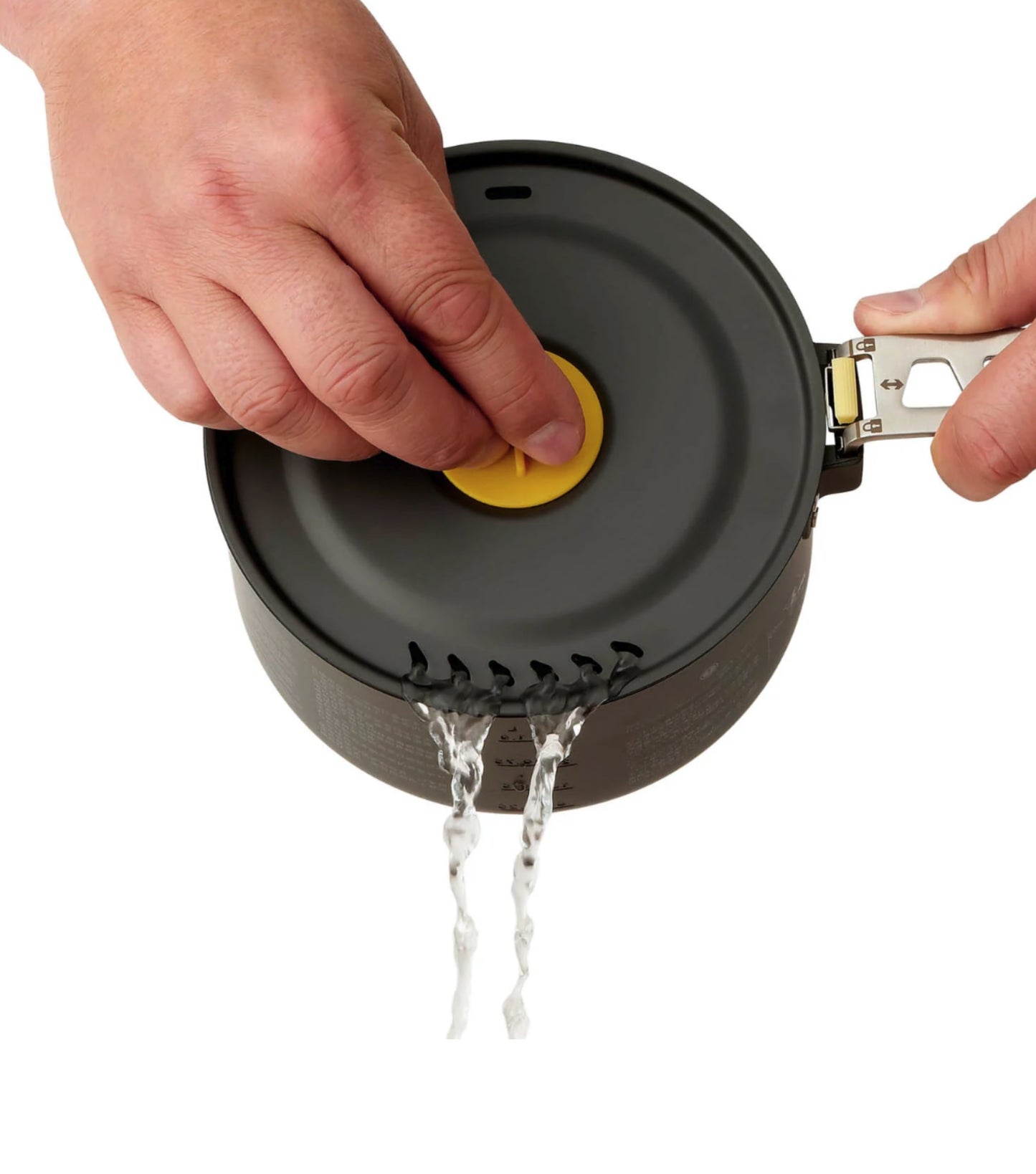 clever strainer holes in the pot lid