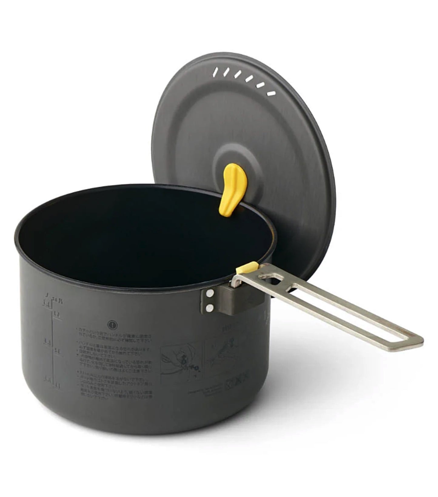 Lid features an easy to hold grip and a silicone rubber patent pending LidKeep to conveniently clip the lid to the rim of the pots