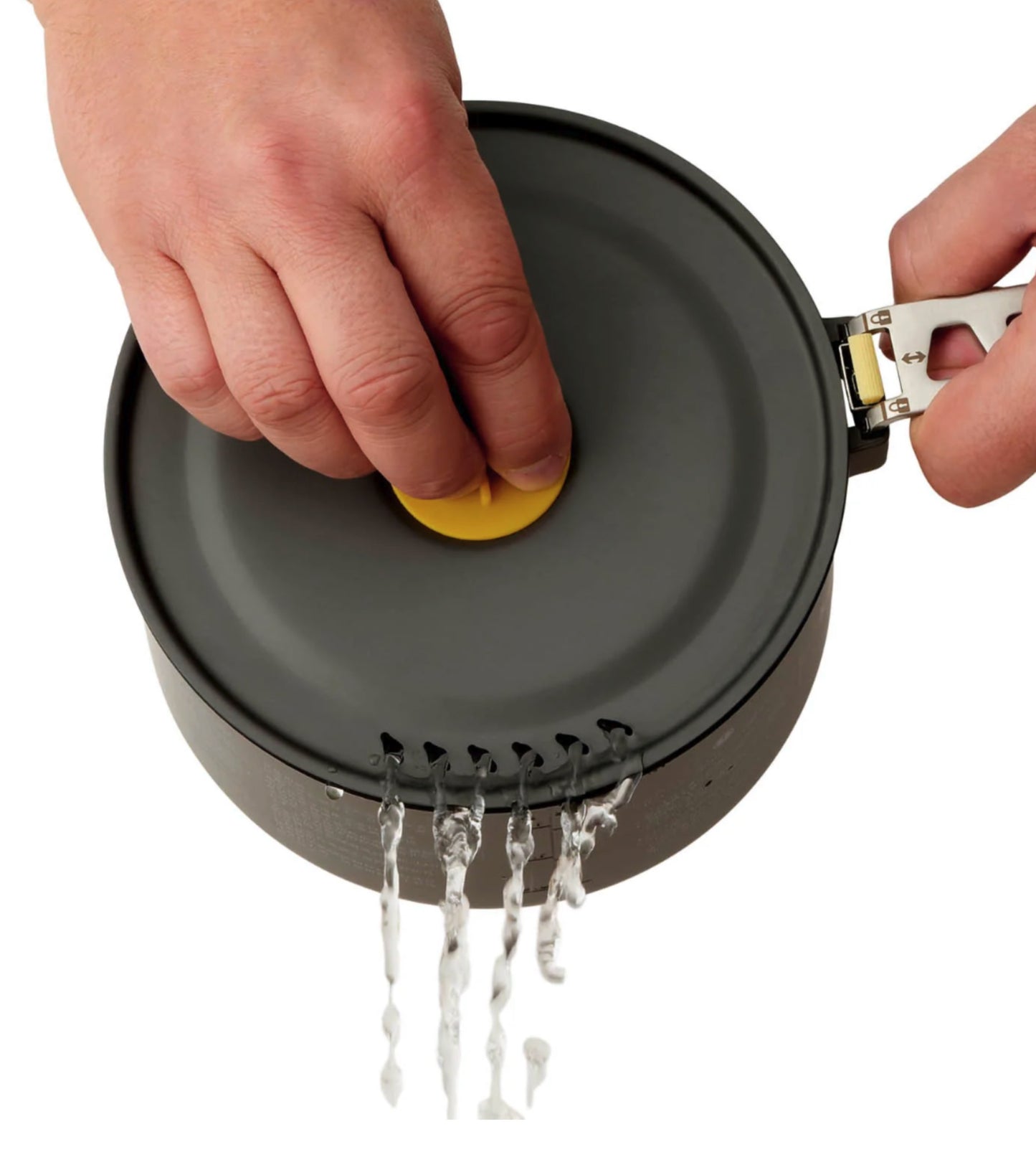 clever strainer holes in the pot lid