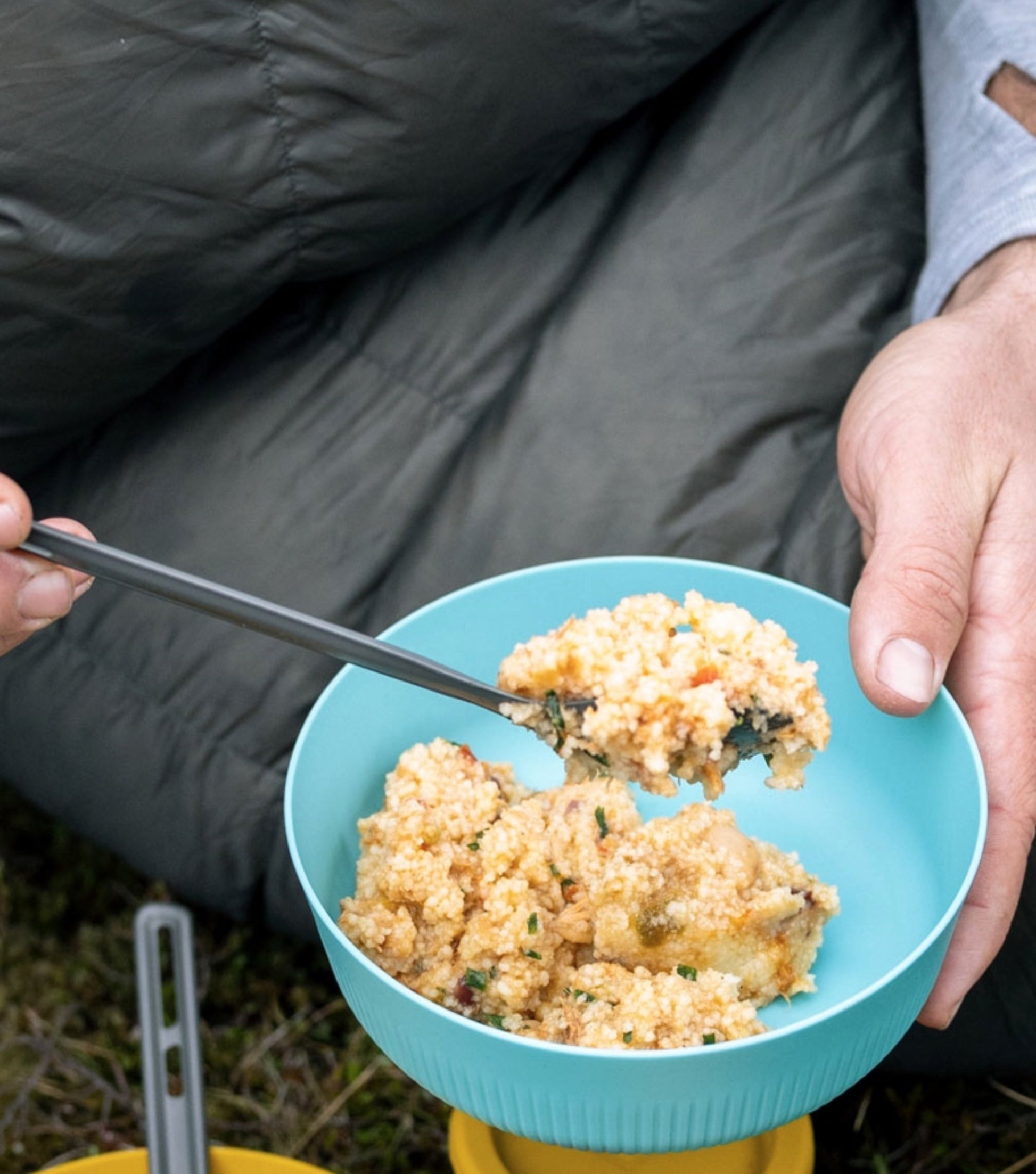 Curve between sidewall and base of the Bowl perfectly matches Sea to Summit spoons and sporks