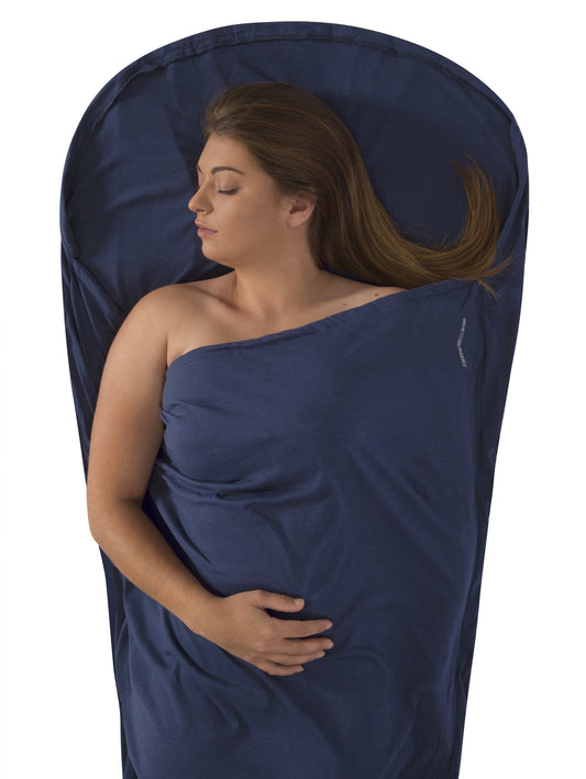 Sea to Summit Expander Sleeping Liner - Mummy with Hood - Navy