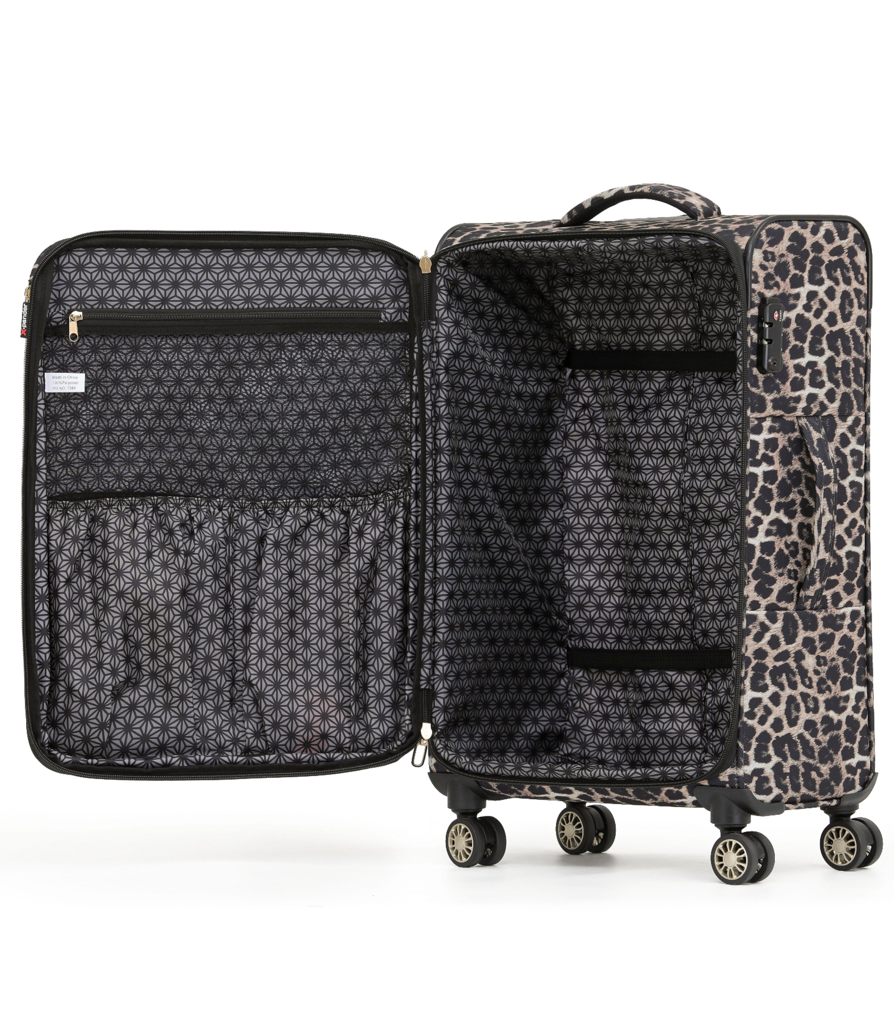 Tosca So Lite 3.0 52cm 4 Wheel Carry On Suitcase Leopard Travel Universe