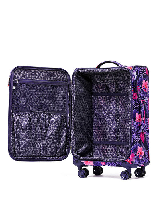 Tosca So Lite 3.0 - 52cm 4 Wheel Carry On Suitcase - Flower