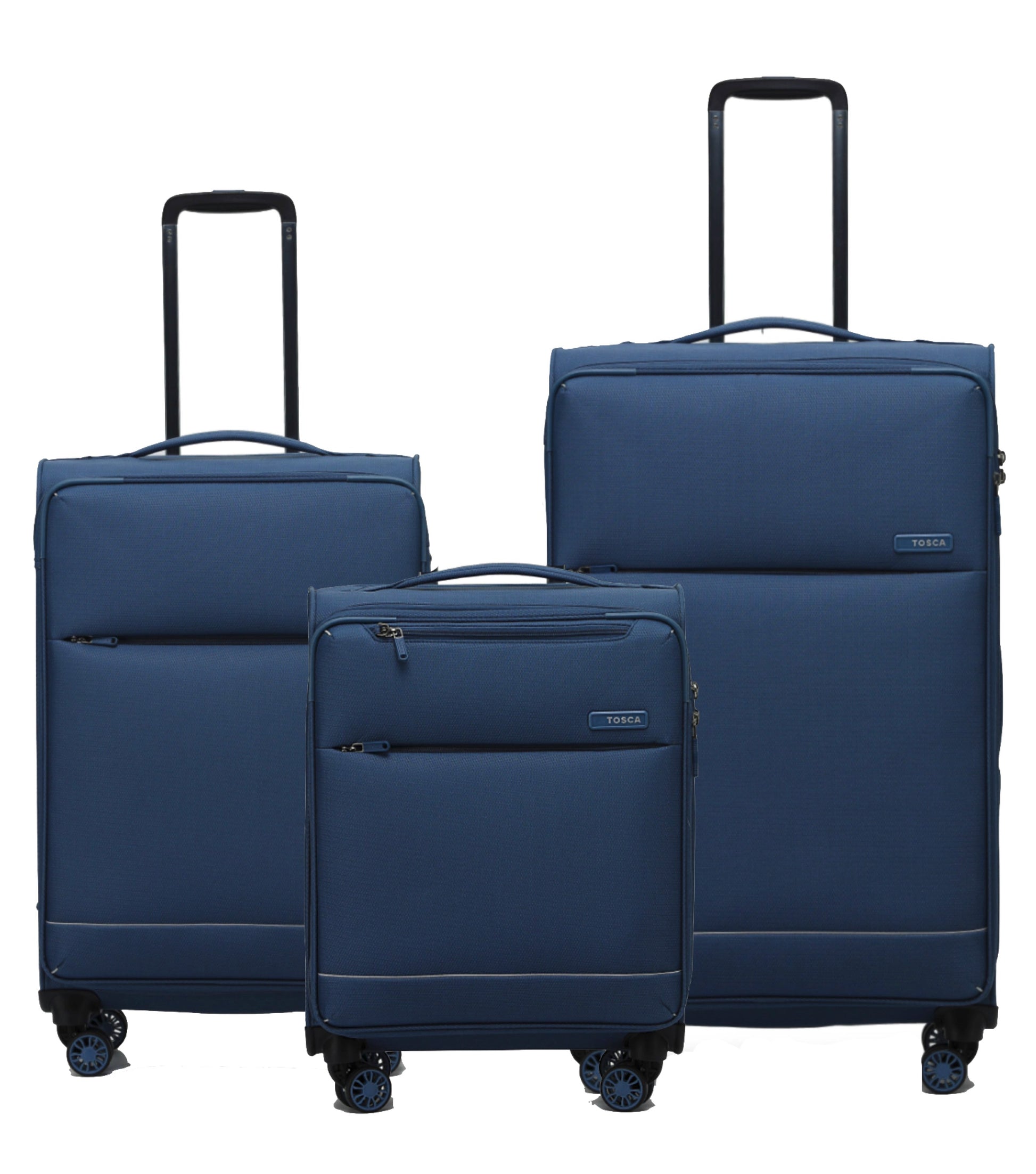 Tosca SO LITE 4-Wheel Suitcase Set of 3 - Blue (Carry-on, Medium and Large)