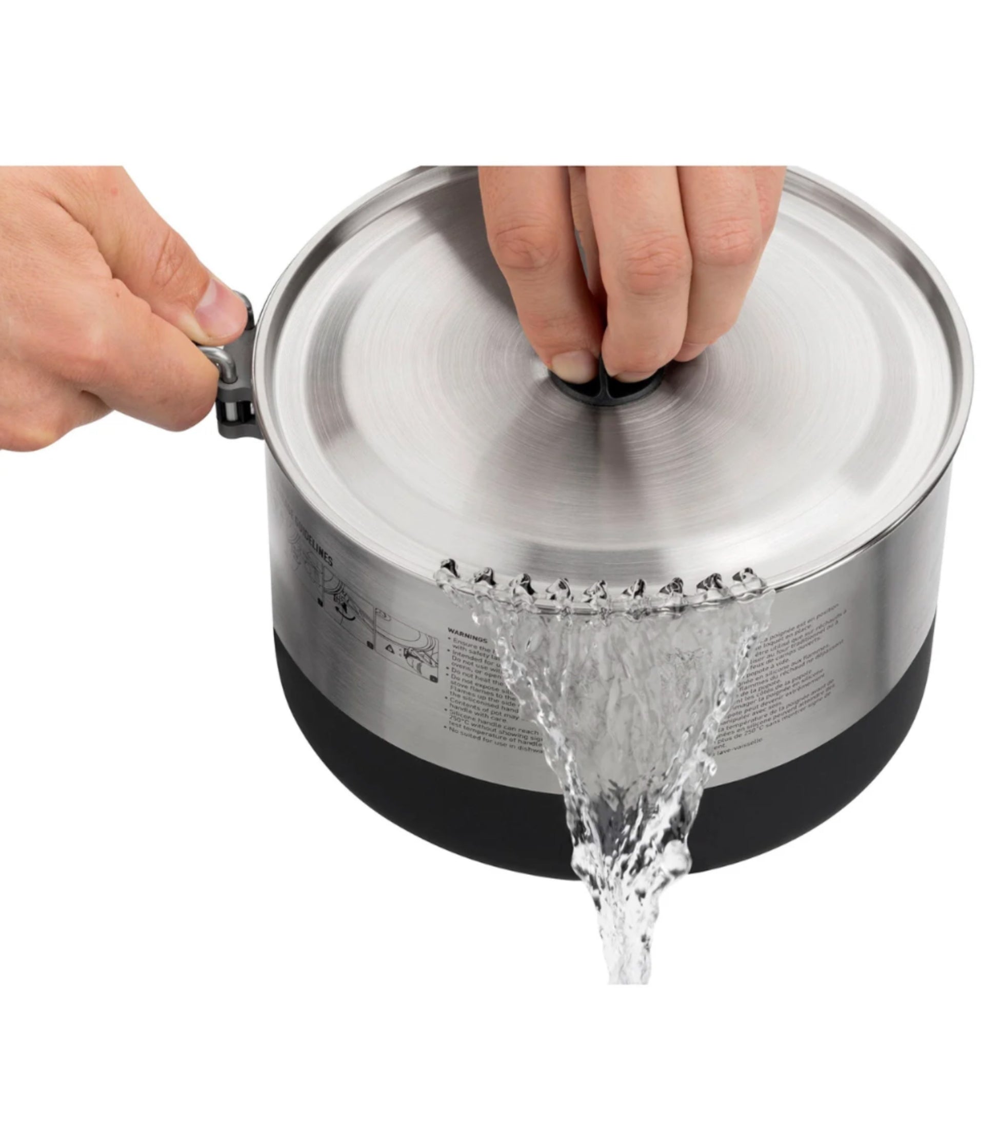 Easy-flow strainer lid for efficient draining