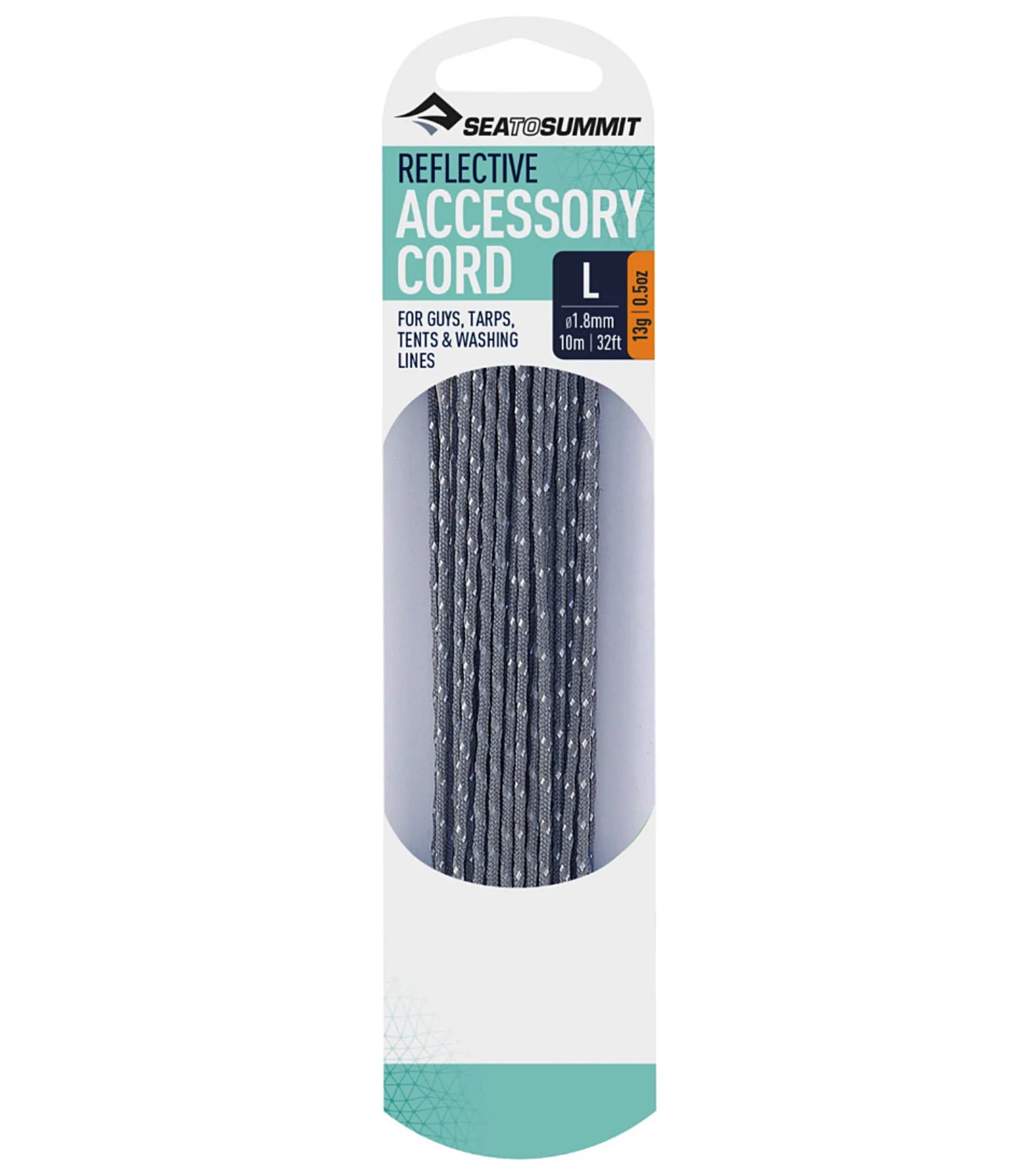 Sea to Summit Grey Reflective Cord - 1.8mm