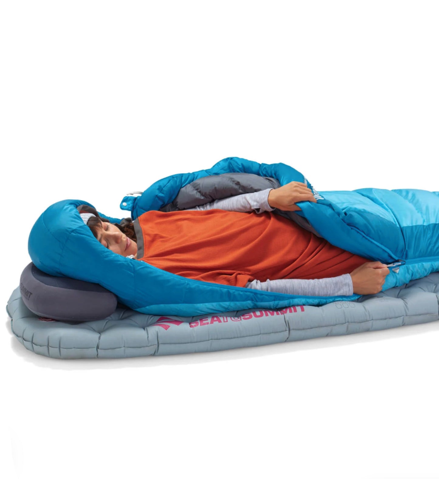 Semi-rectangular women's specific fit is designed for spacious comfort when you're camping or traveling