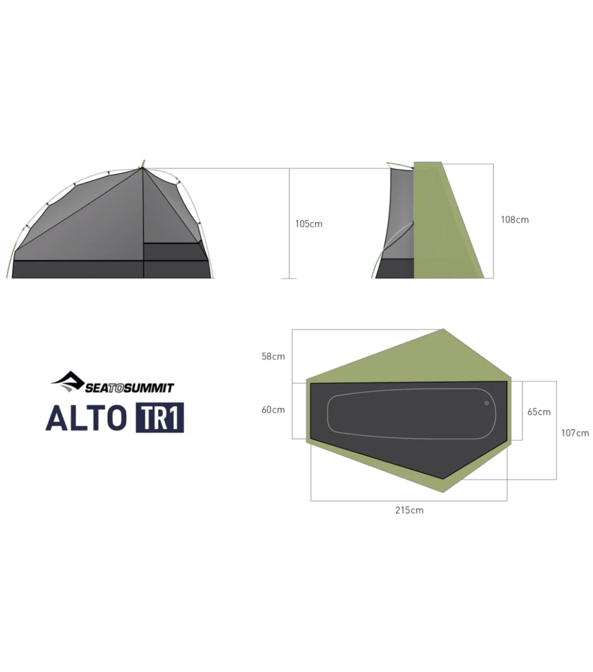 Sea To Summit Alto TR1 Ultralight Tent (1 Person) - Green