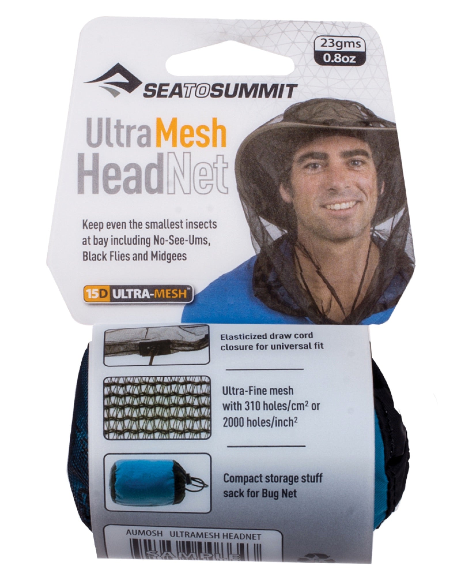 Sea to Summit Ultra Mesh Mosquito Head Net - Black