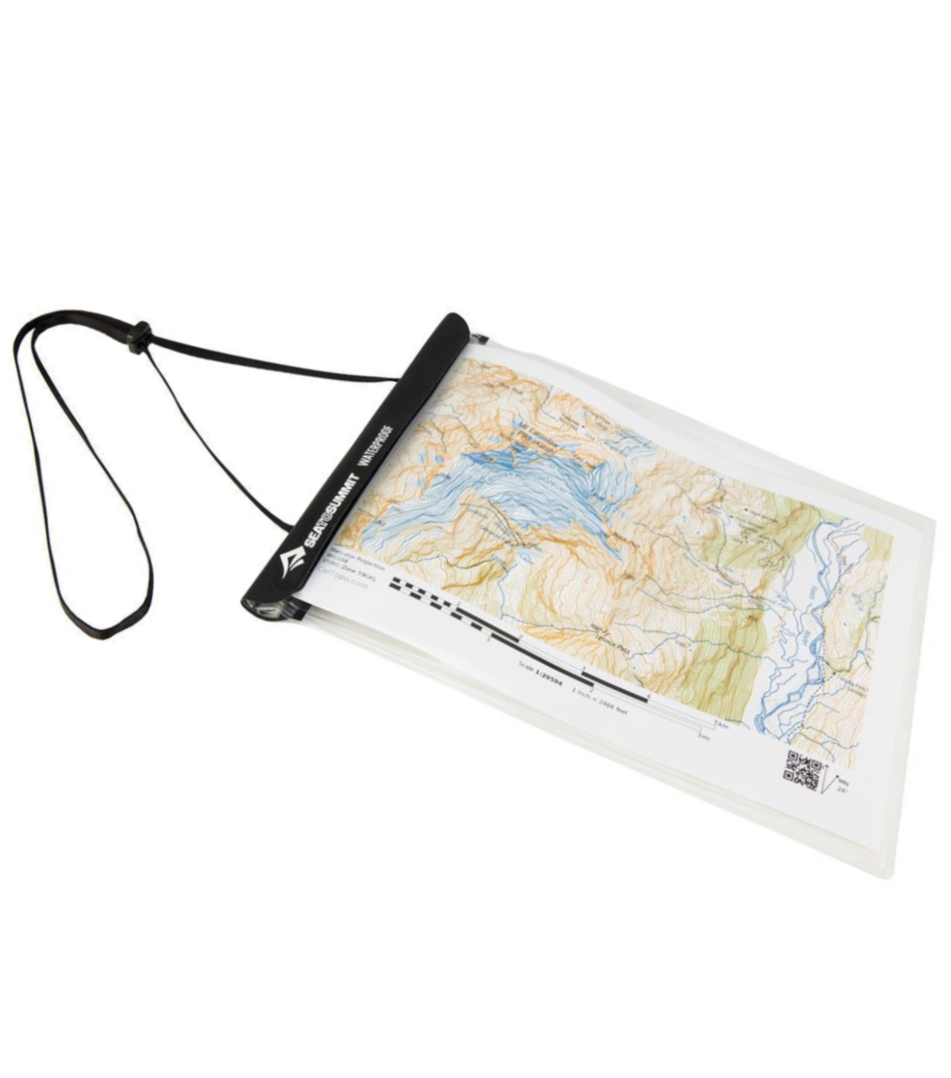 Watertight roll top closure to keep your map protected from the elements