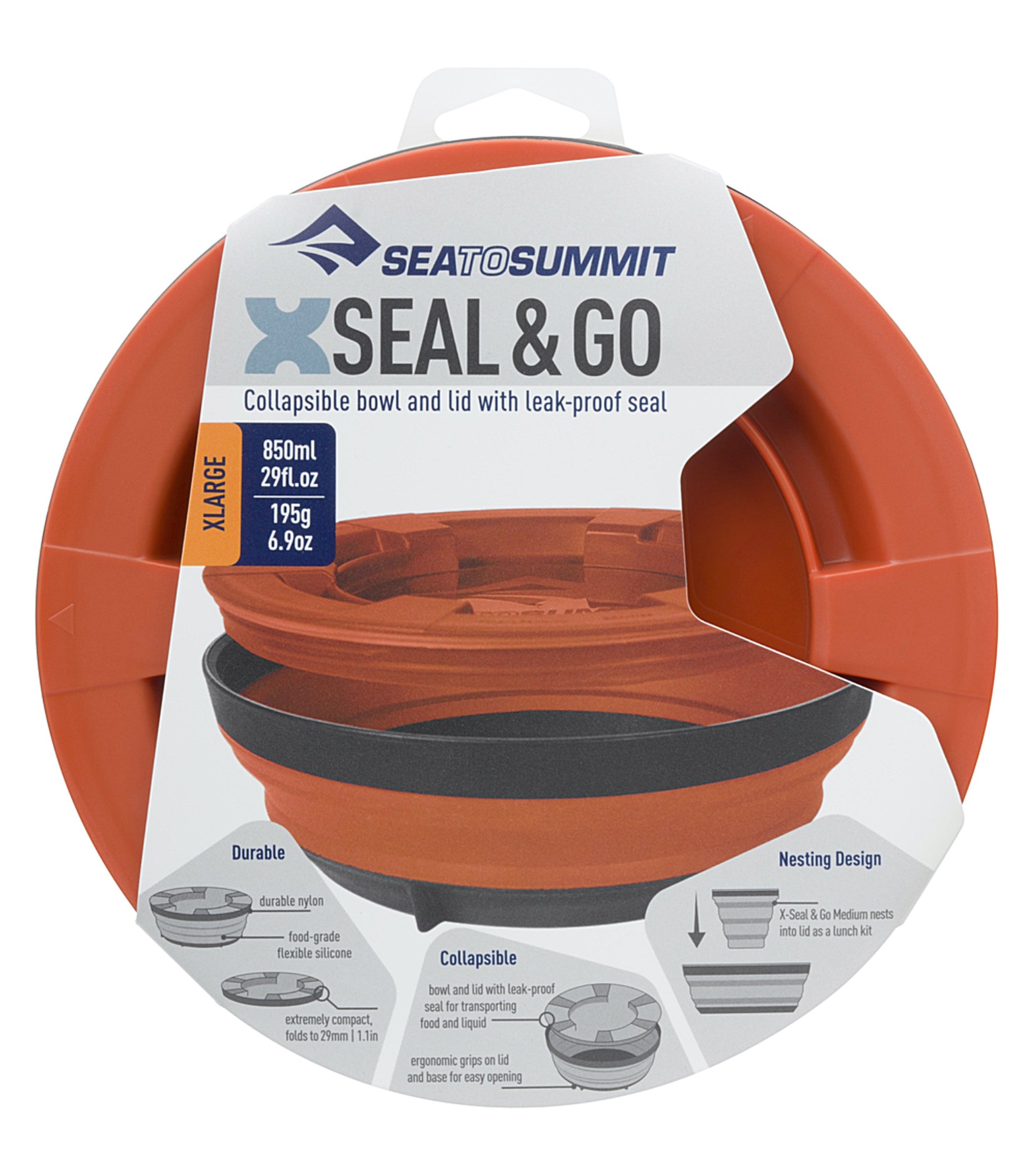 Sea to Summit X-Seal and Go Collapsible Container X-Large - Rust