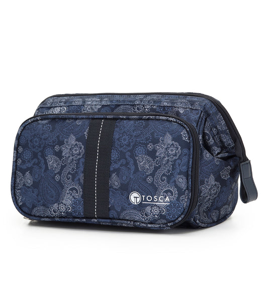 Tosca Deluxe Toiletries Grooming Organiser - Paisley 