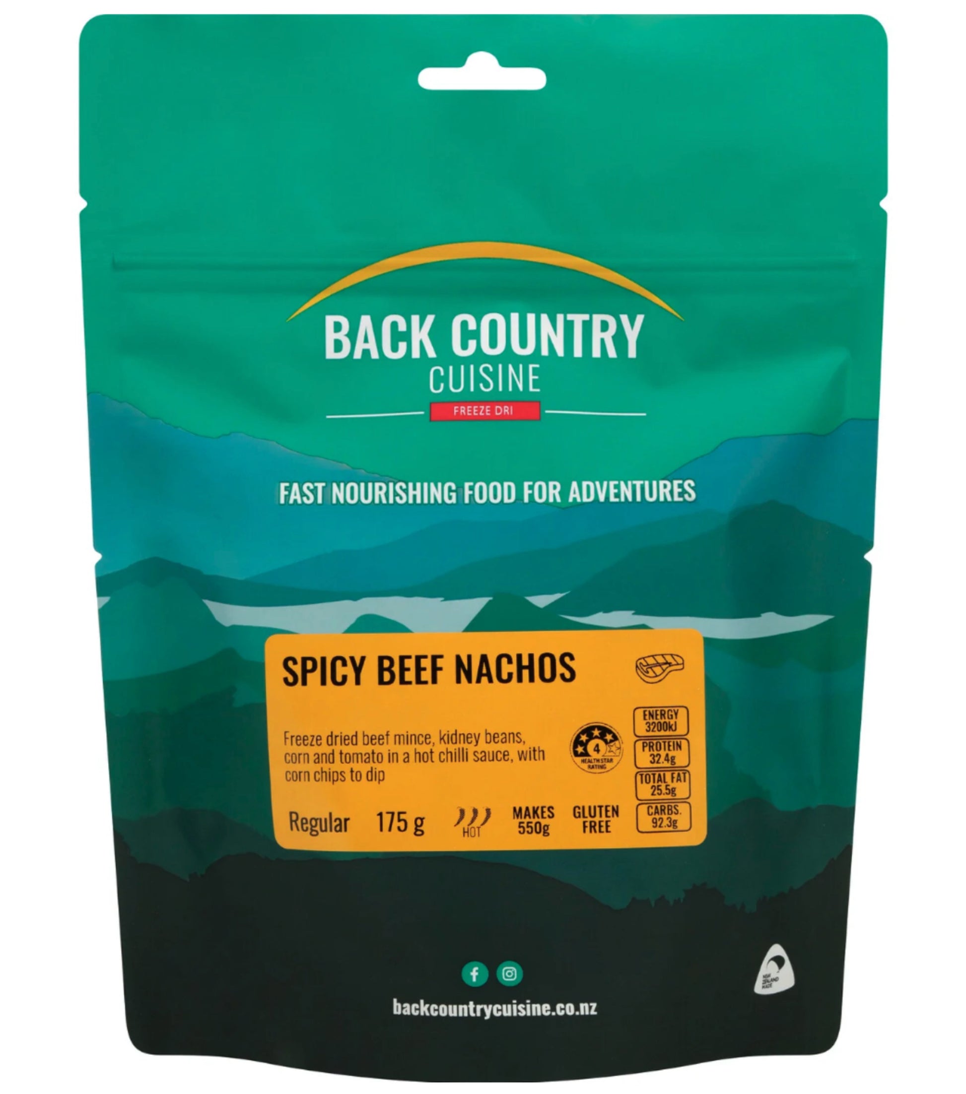 Back Country Cuisine Spicy Beef Nachos GF - Regular