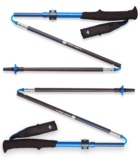 Black Diamond Distance Carbon FLZ Trekking Poles 140 cm - Ultra Blue