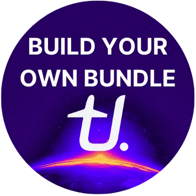 circular logo with 'Build Your Own Bundle' text and a logo on a purple background.