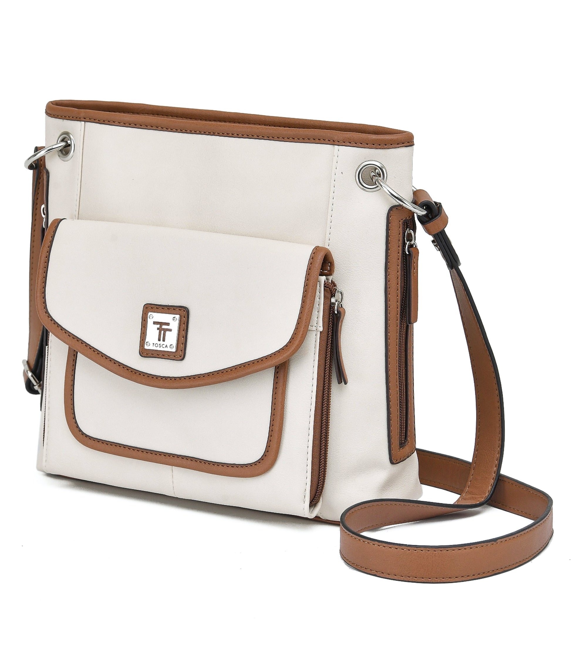 Tosca RFID Crossbody Handbag - Beige / Tan