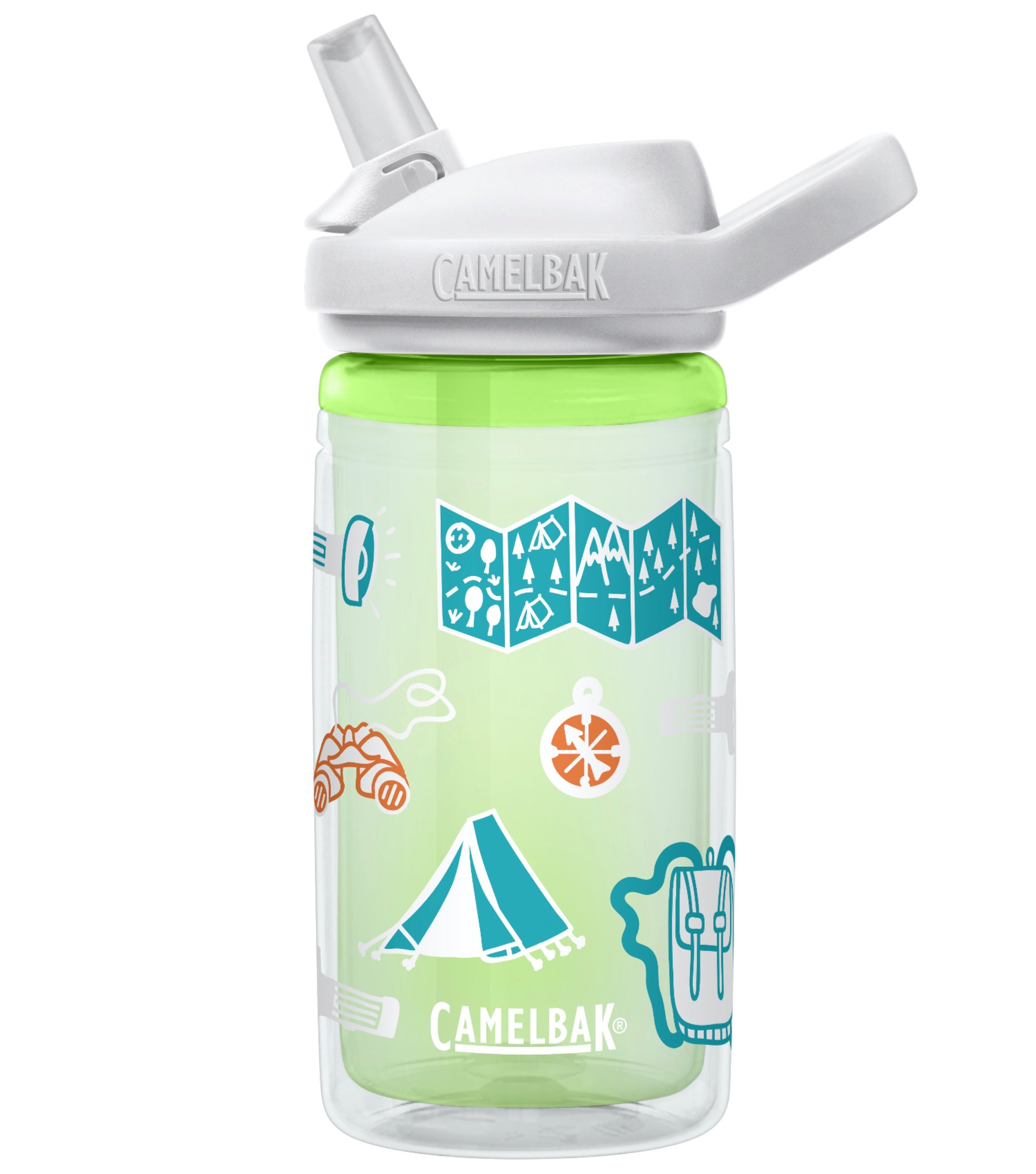  CamelBak Eddy+ Kids Insulated 400ml Drink Bottle - Adventure Map (Tritan Renew)