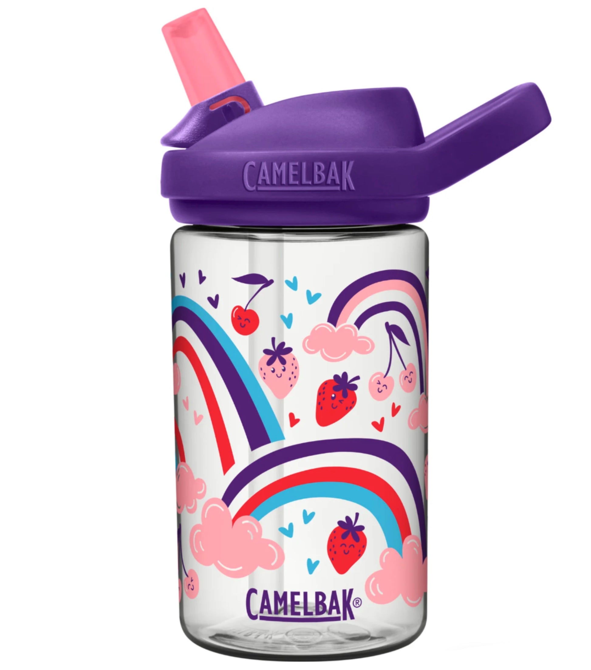 CamelBak Eddy+ Kids 400ml Drink Bottle (Tritan Renew) - Berry Rainbow