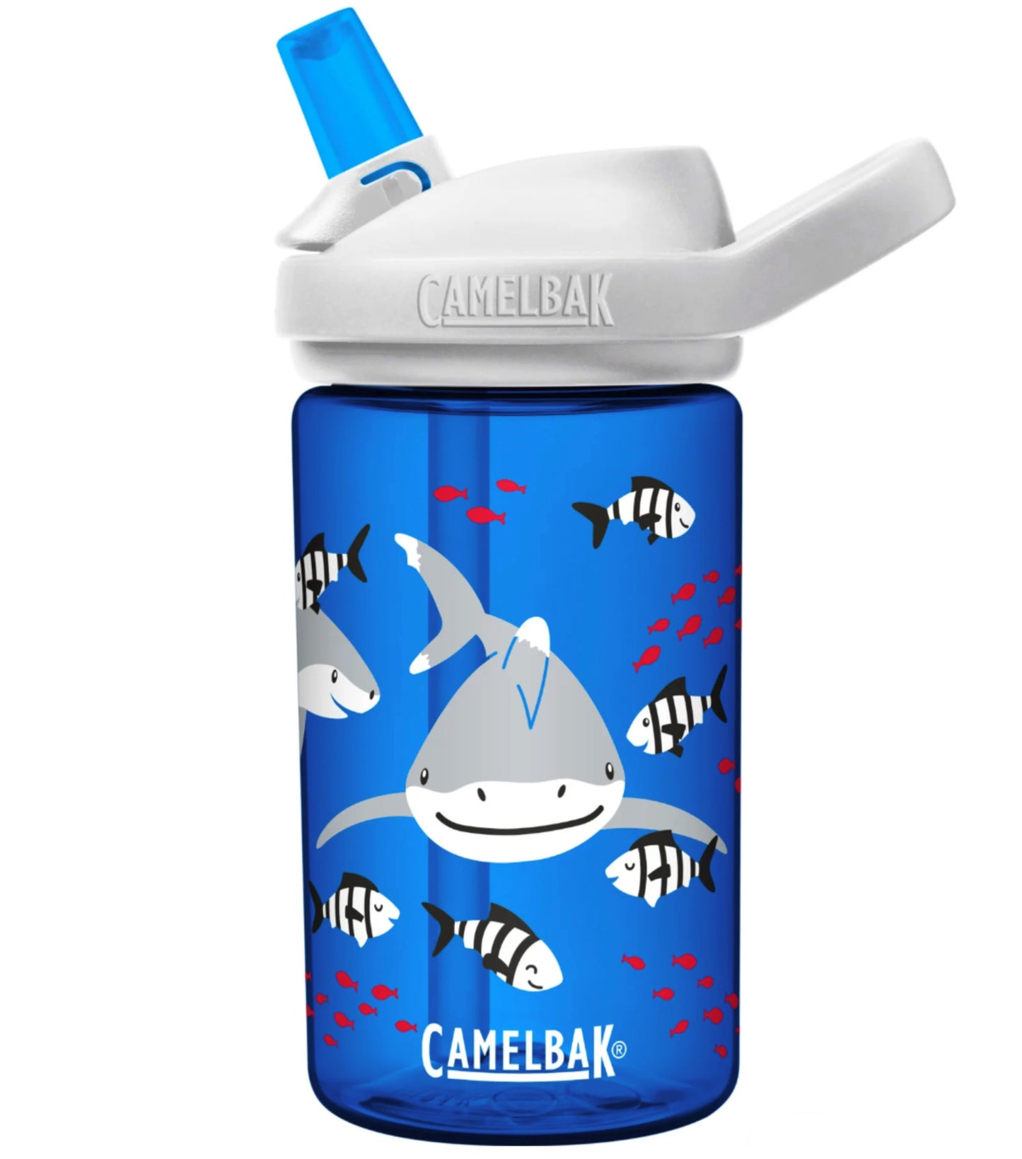 CamelBak Eddy+ Kids 400ml Drink Bottle (Tritan Renew) - Friendly Sharks