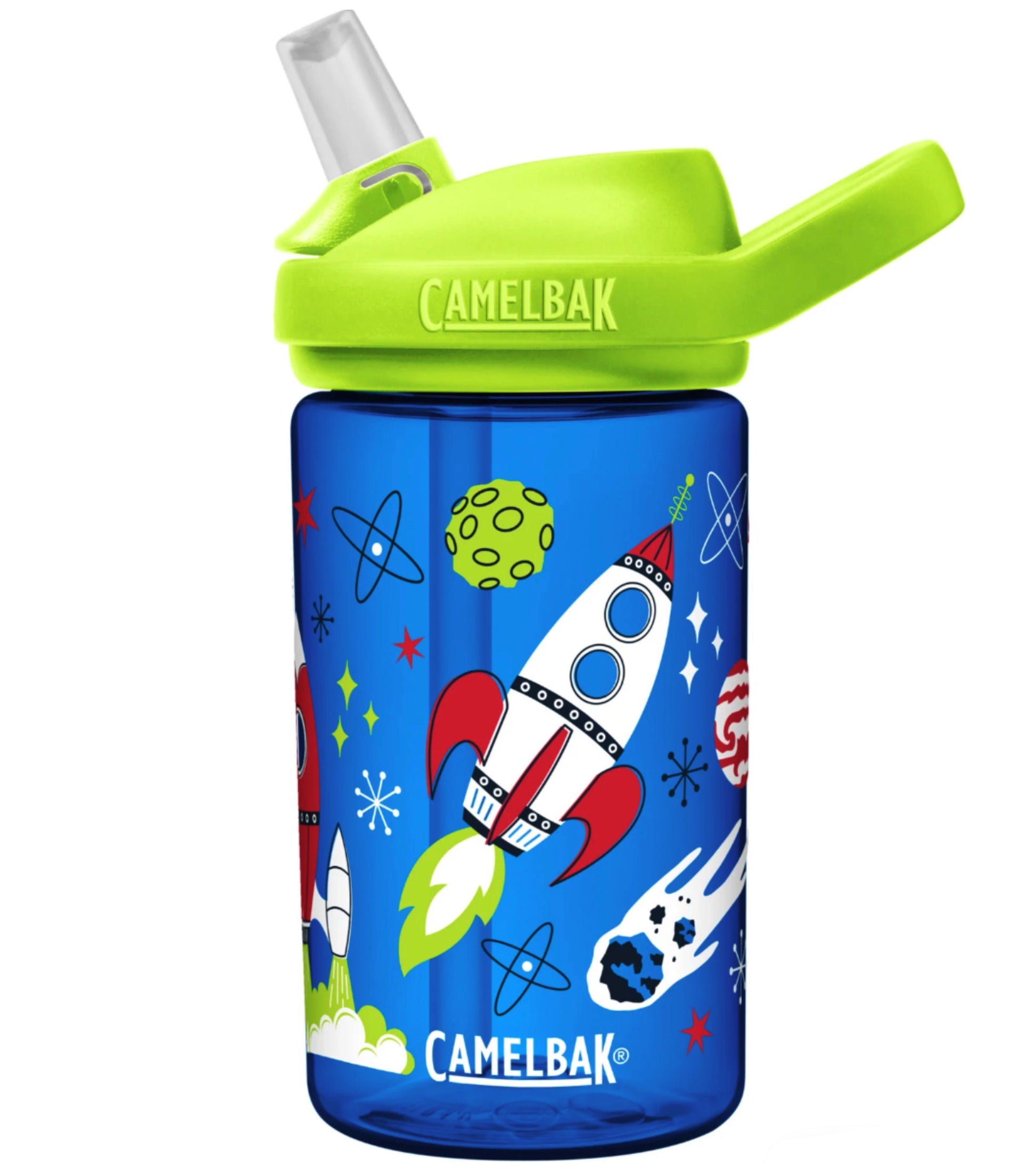 CamelBak Eddy+ Kids 400ml Drink Bottle (Tritan Renew) - Retro Rockets