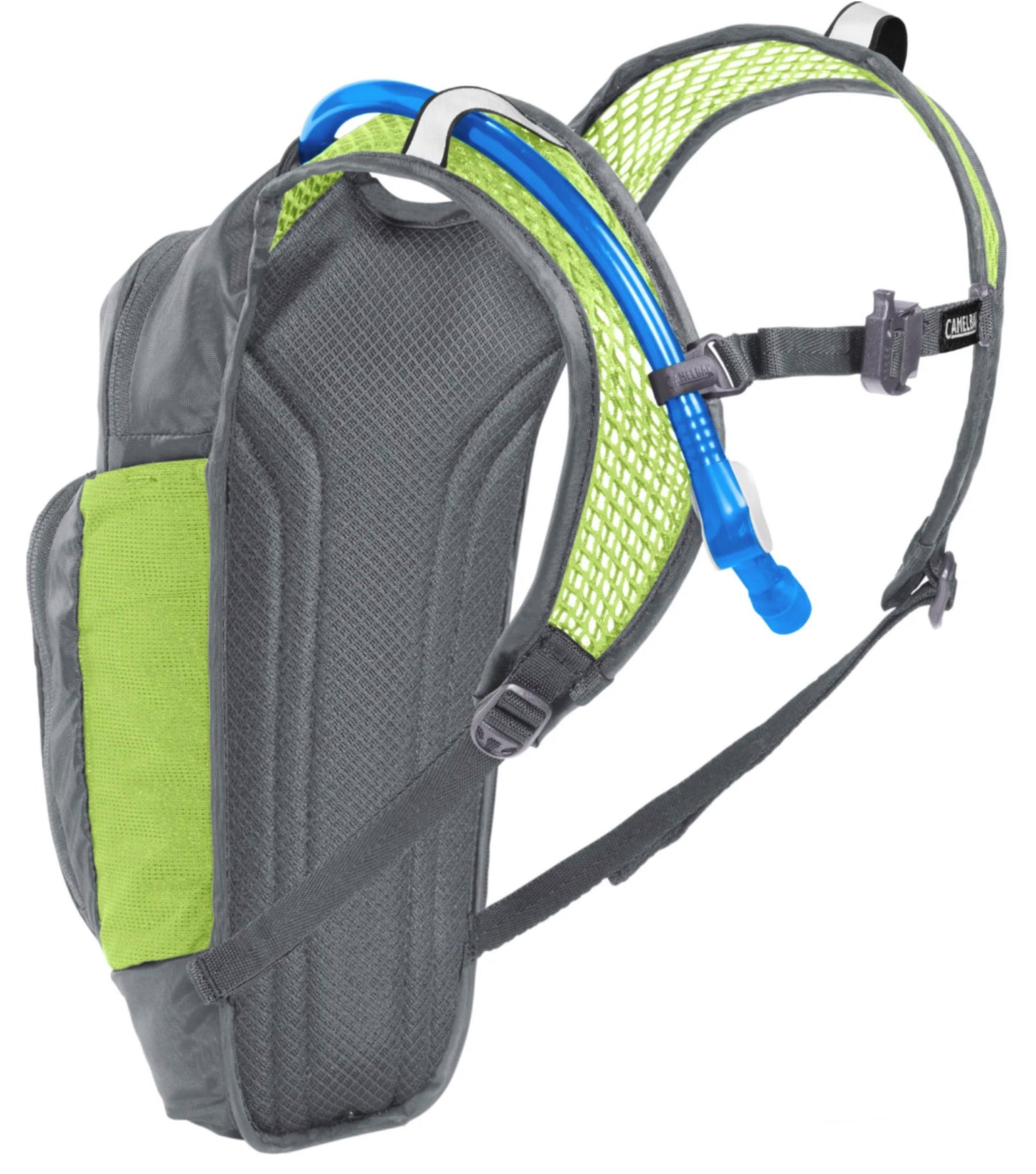 Camelbak Mini MULE 1.5L Kids Sports Hydration Pack - Metal Grey / Green