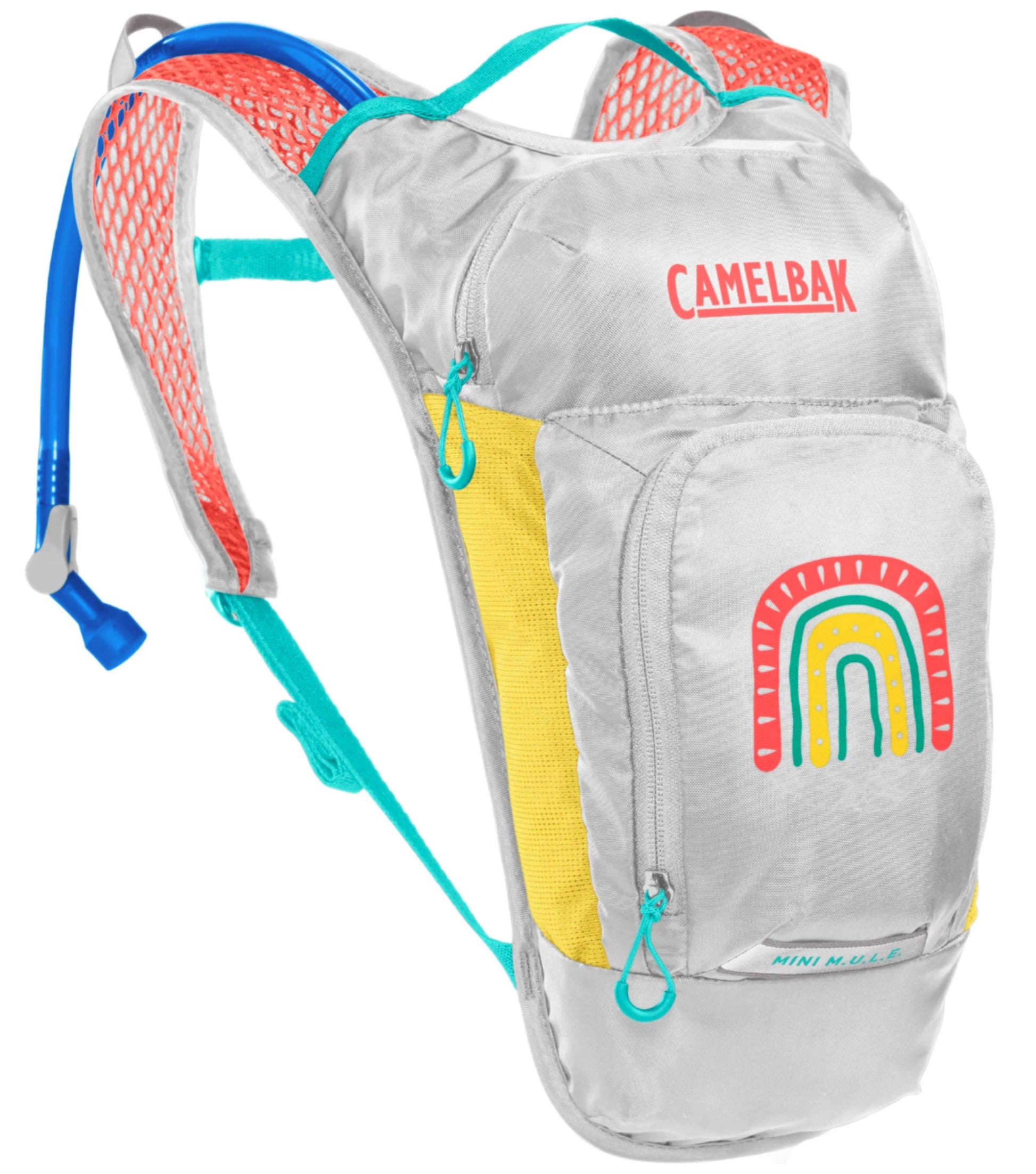 Camelbak Mini MULE 1.5L Kids Sports Hydration Pack - Grey / Rainbows