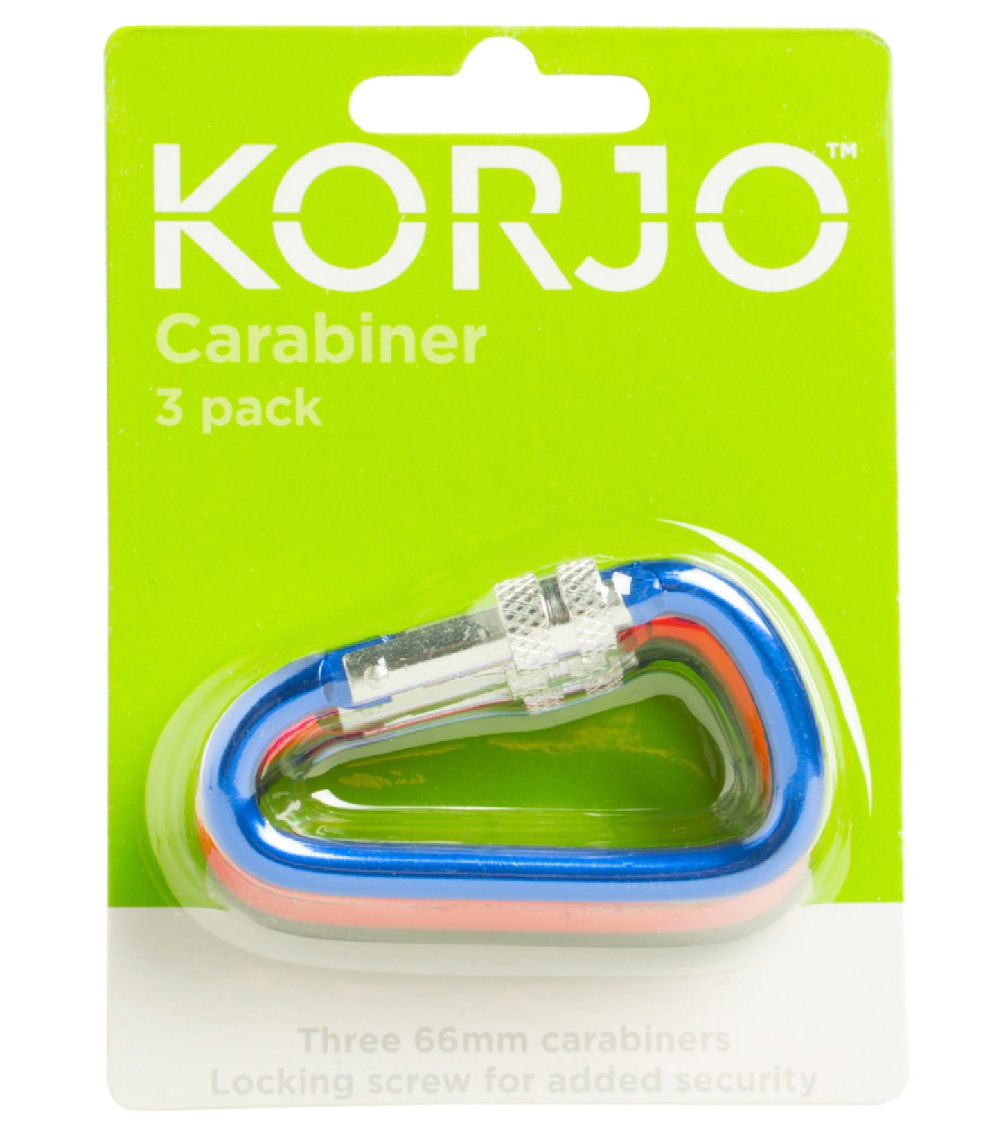 Korjo Carabiner 3 Pack - Multi-Colour