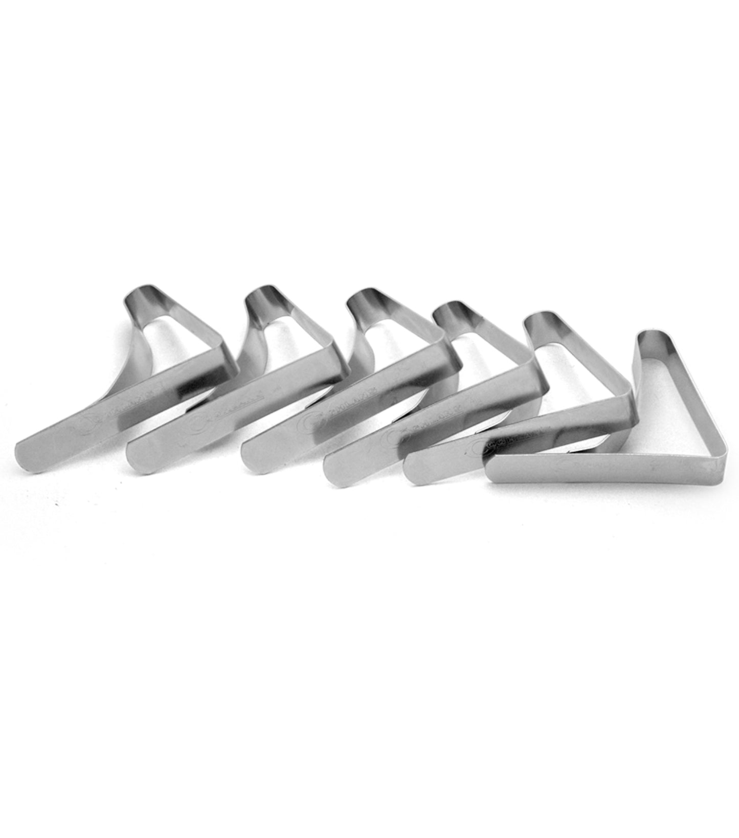 Made of premium spring steel, these tablecloth clamps feature a smooth and snag-free edge