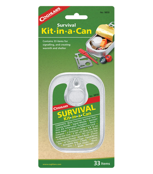 Coghlans Survival Kit in a Can - 33 Items