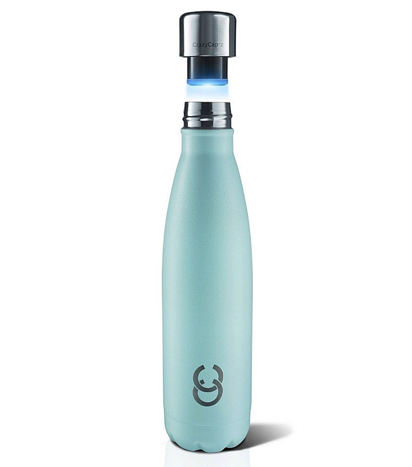 Crazy Cap UV Sterilisation Water Bottle 500ml - Cyan