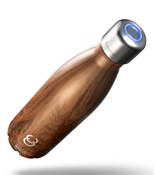 Crazy Cap UV Sterilisation Water Bottle 500ml - Teakwood