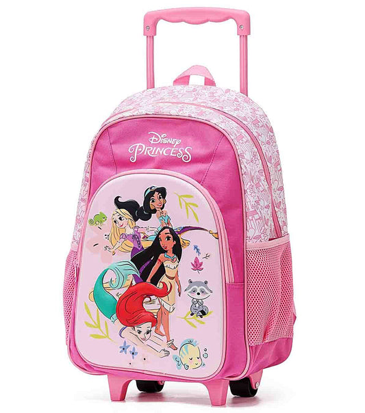 Disney Princess 17" 3D Wheeled Trolley Backpack - Pink