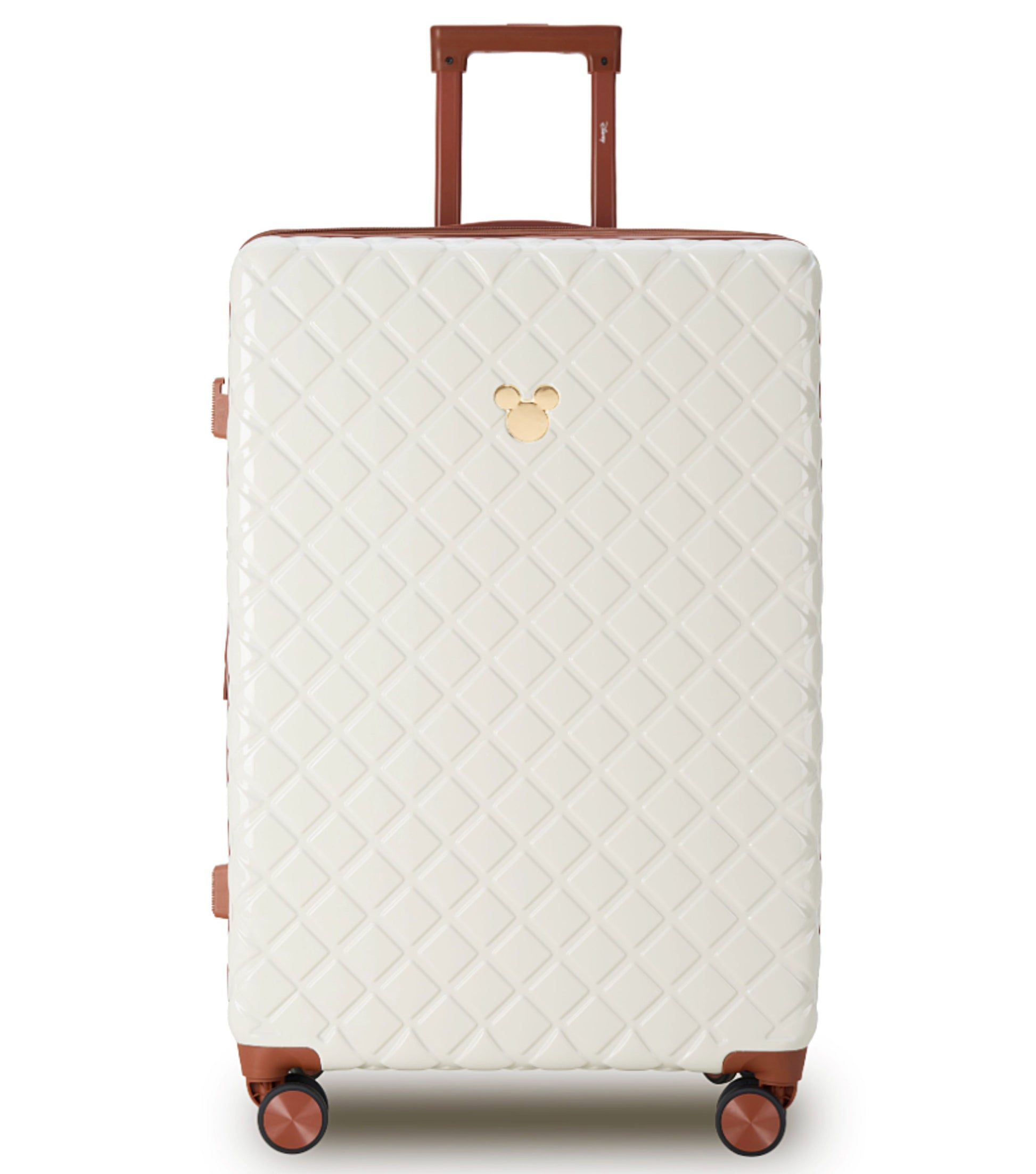 Disney Mickey 76 cm 4-Wheel Spinner Suitcase - Ivory / Tan