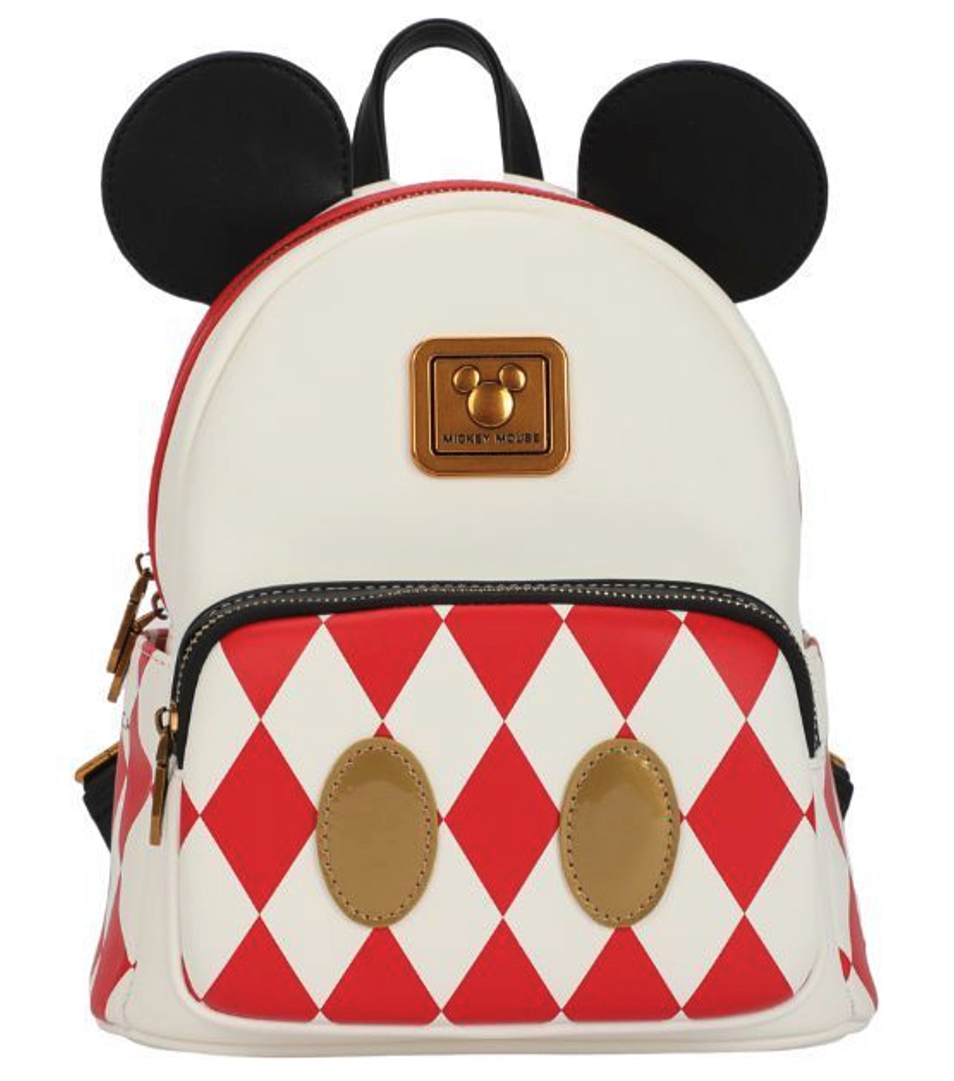 Disney Mickey Deluxe Mini Backpack with Ears - White / Red