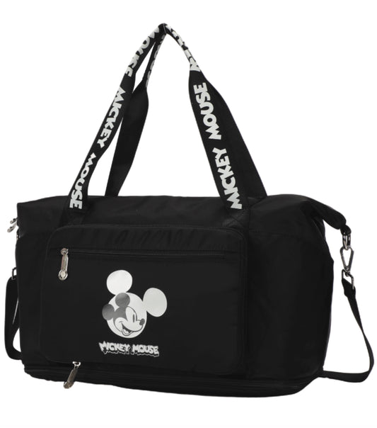 Disney Mickey Mouse Foldable Tote / Duffle Bag - Black