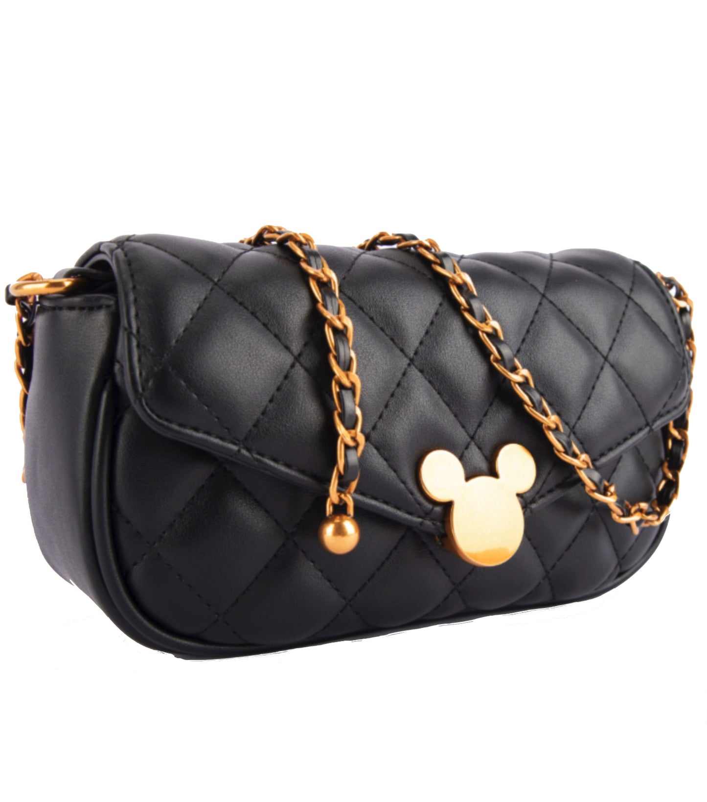 Disney Mickey Quilted Shoulder Bag - Black