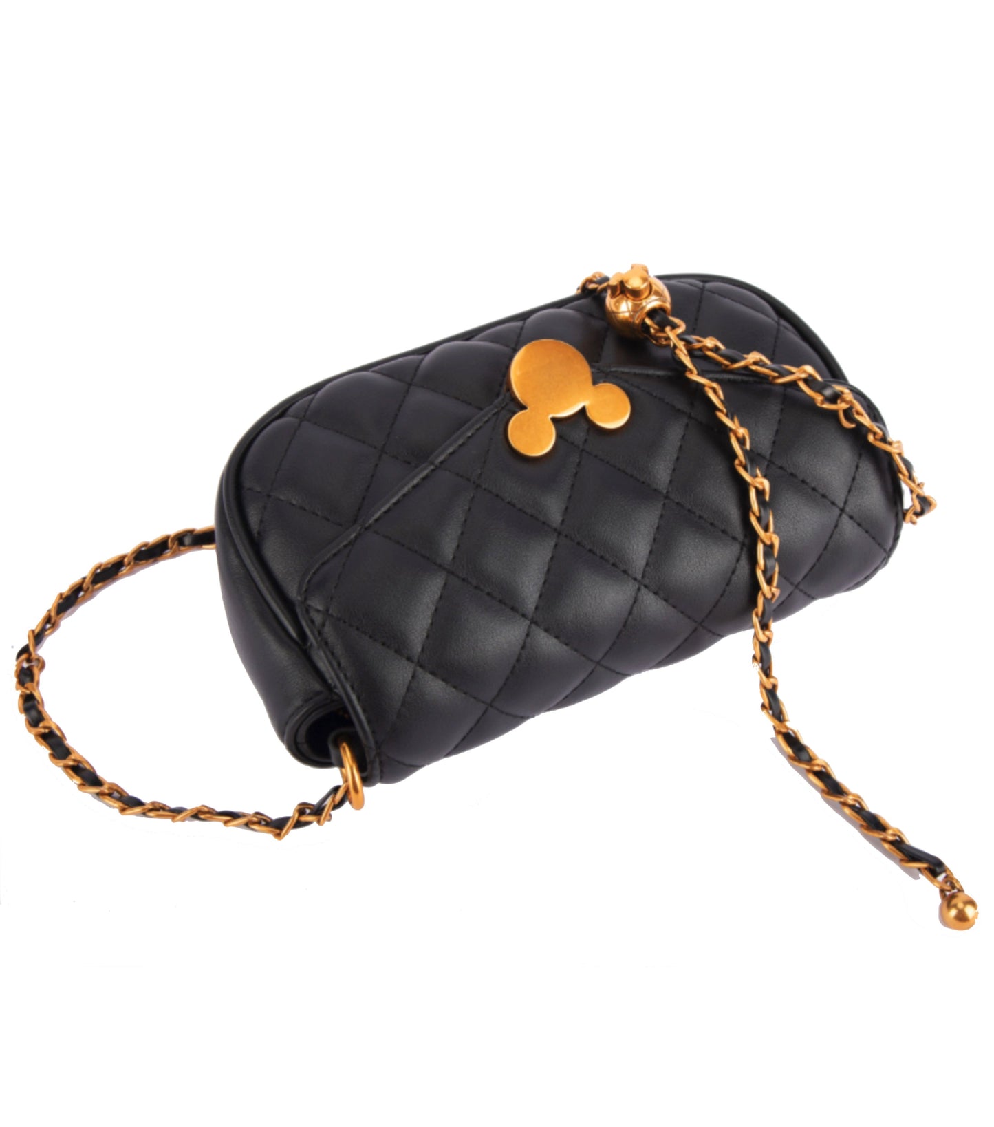 Disney Mickey Quilted Shoulder Bag - Black