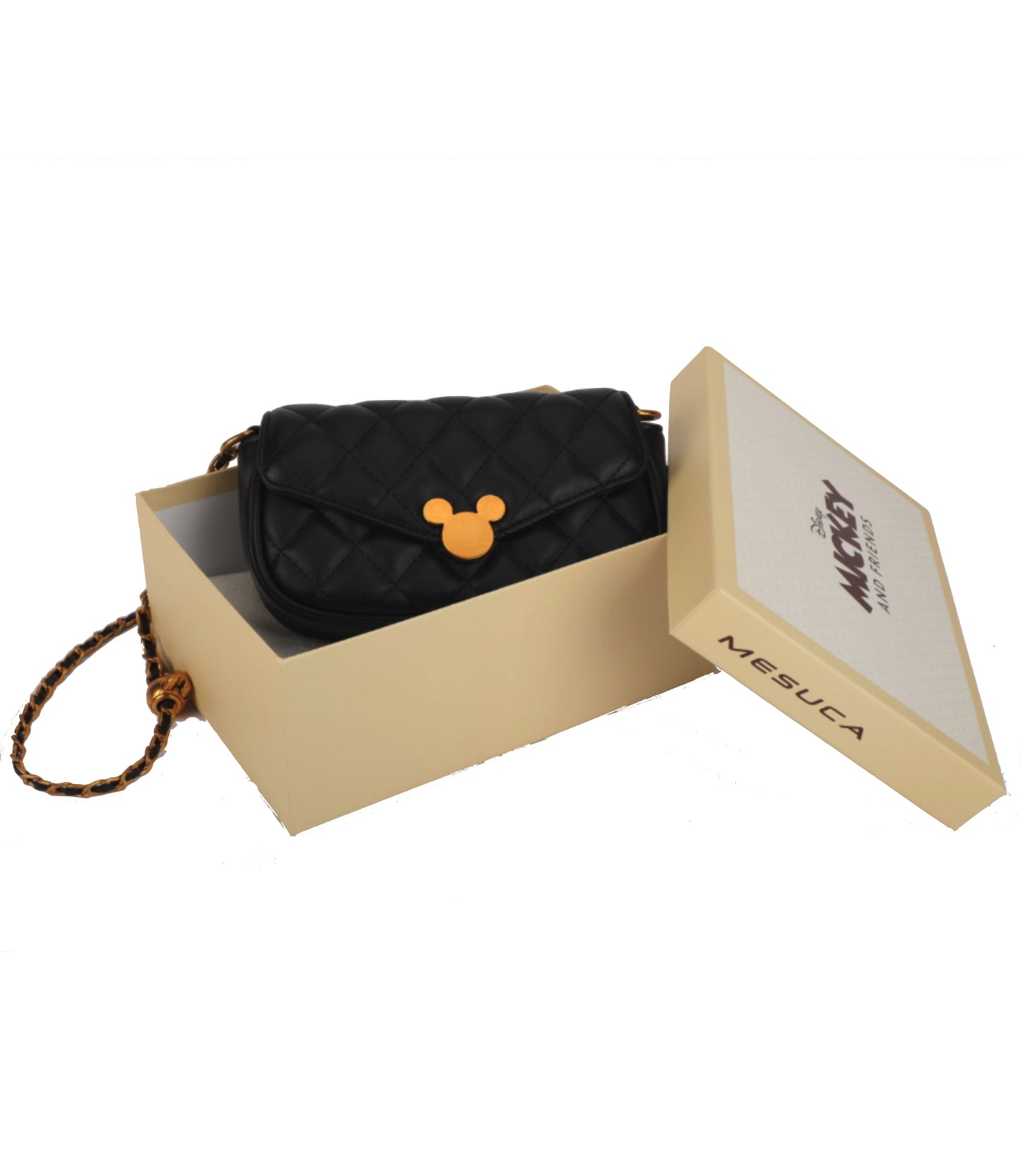 Disney Mickey Quilted Shoulder Bag - Black