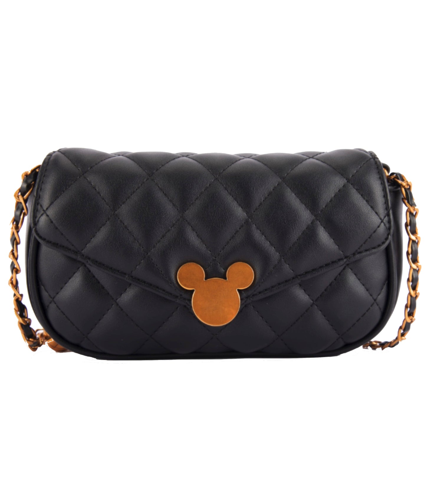 Disney Mickey Quilted Shoulder Bag - Black