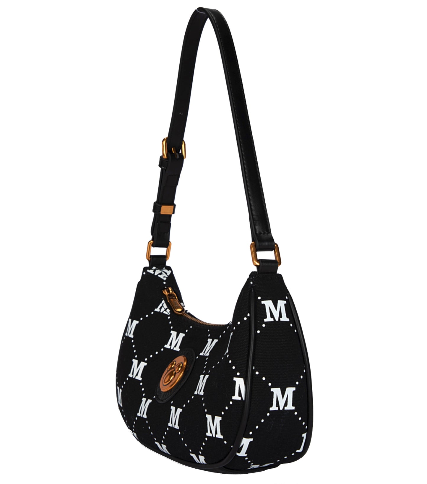 Disney Mickey Monogram Canvas Handbag - Black