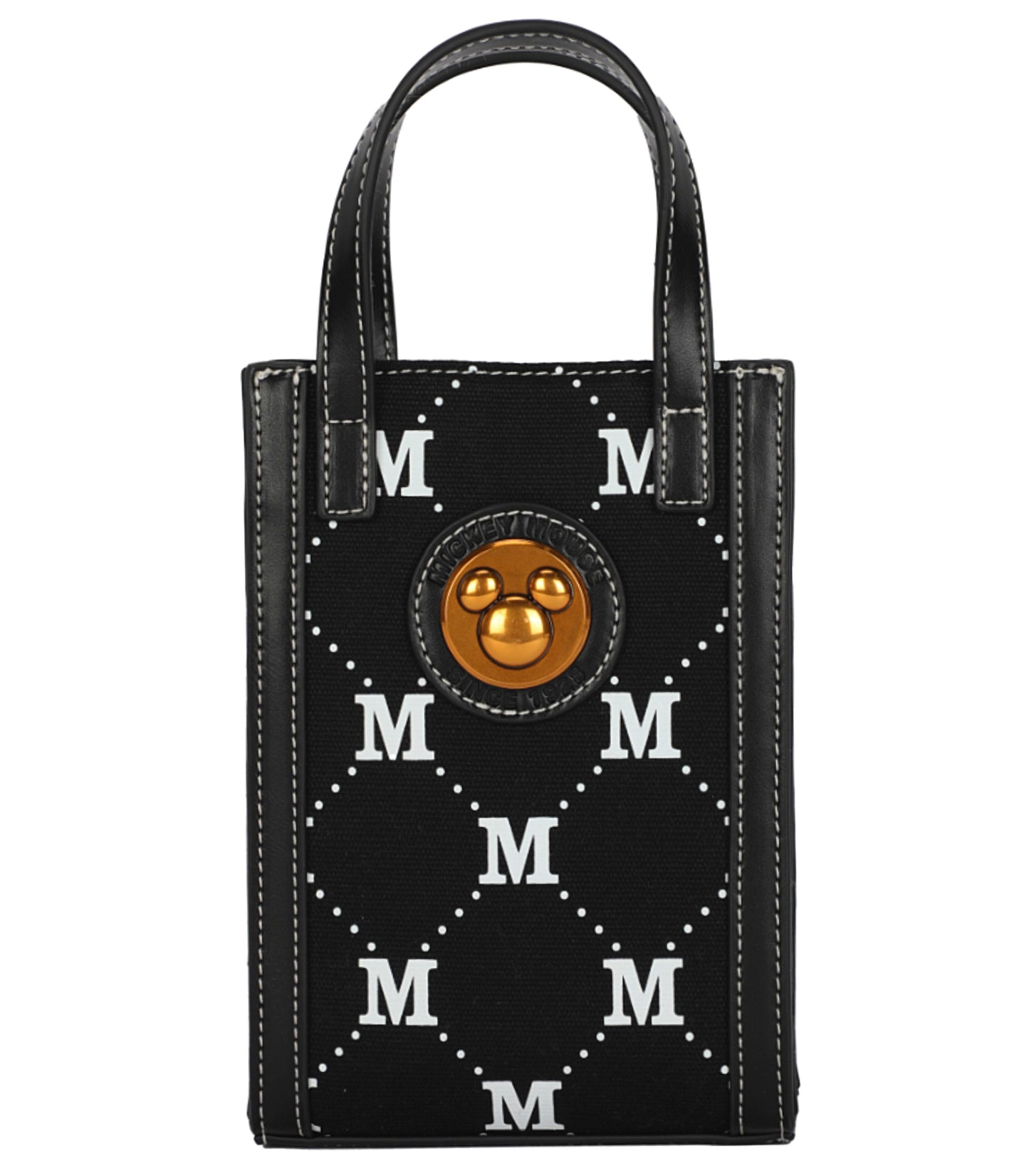 Disney Mickey Monogram Utility Shoulder Bag - Black