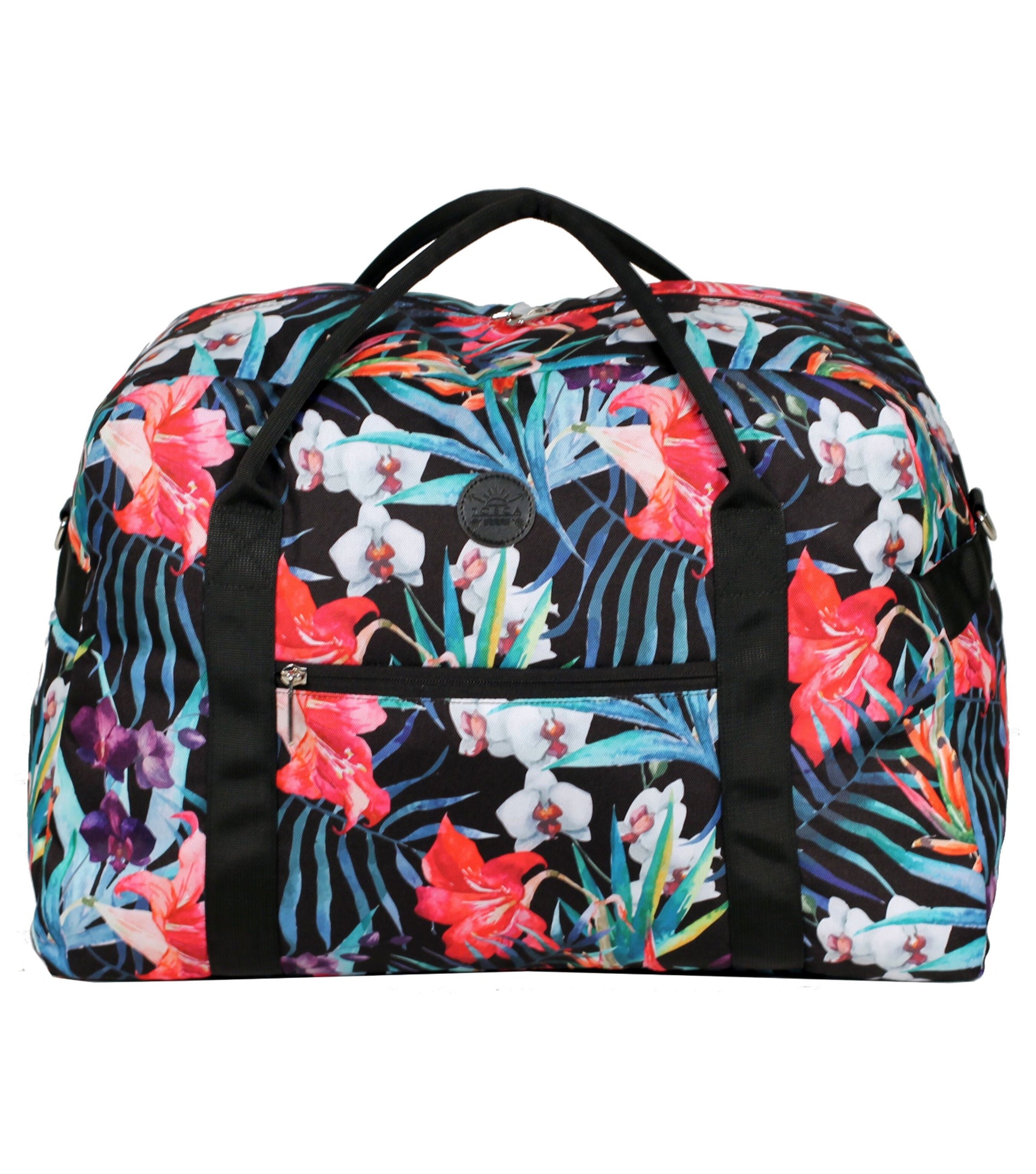 Tosca Fashion Tote / Overnight Bag - Black / Multi-Coloured