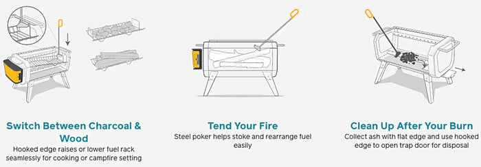 Biolite FirePit FirePoker - Easy Fuel and Fire Management
