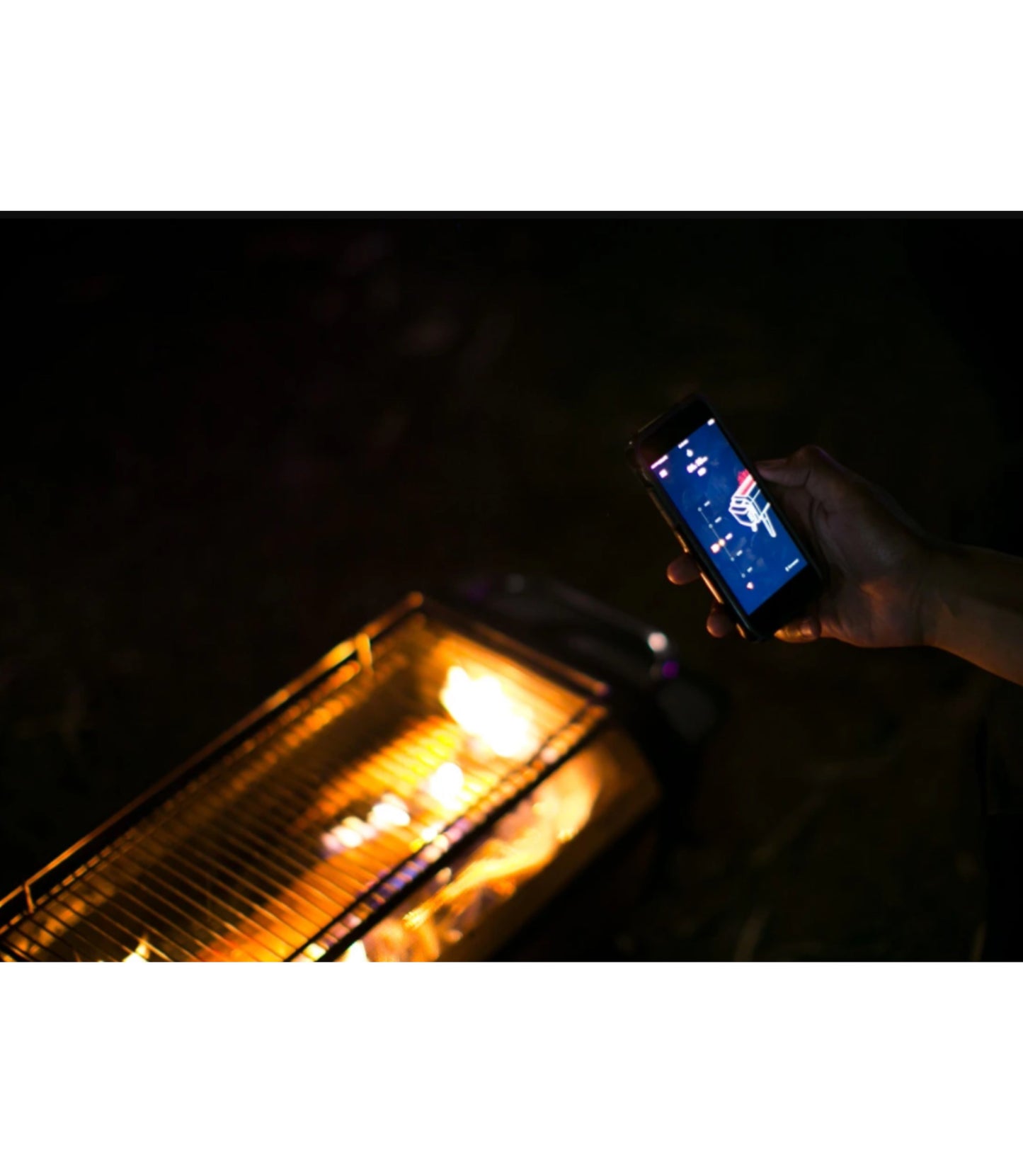 Bluetooth Integration - Control the flames or see battery status from the palm of your hand with the free iOS or Android app