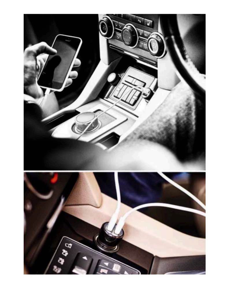 The USB charger converts the cigarette lighter in your car into a power point for high speed charging on the move (please note : phone for display purpose only)