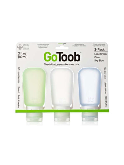 Product Image : GoToob 89ml - 3 Pack : Squeezable and Refillable Travel Tubes : Humangear