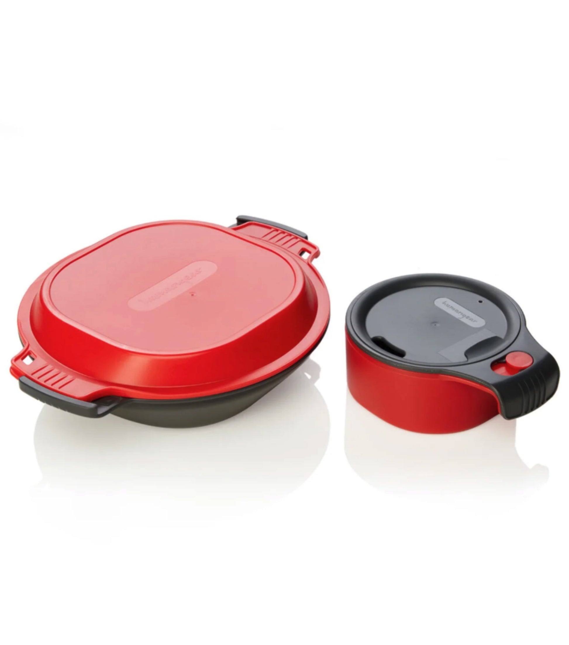 Bowl and plate securely snap together for easy transport